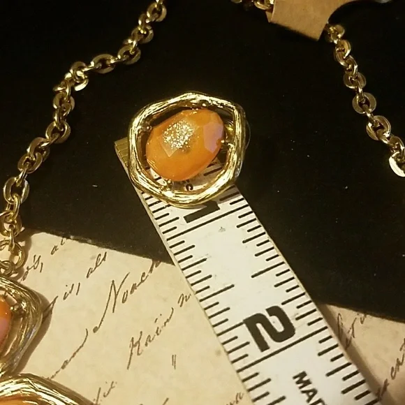 S171 Chunky & Fun Faceted Cobochon Necklace Set - Picture 8 of 15